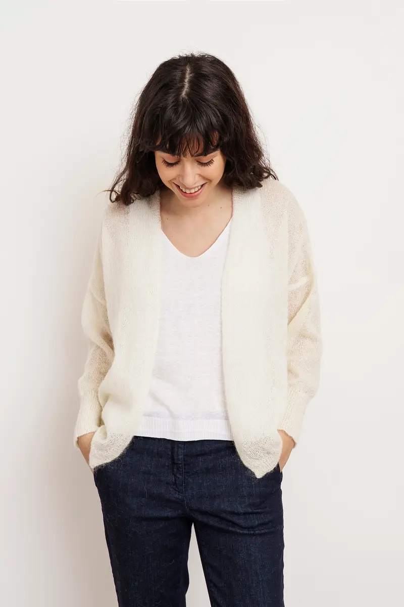 CARDIGAN NUVOLA - avorio