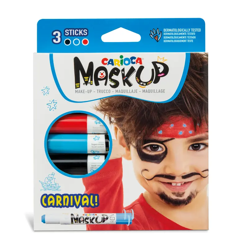 CARIOCA MASK UP CARNIVAL 3PCS FACE PAINT STICK