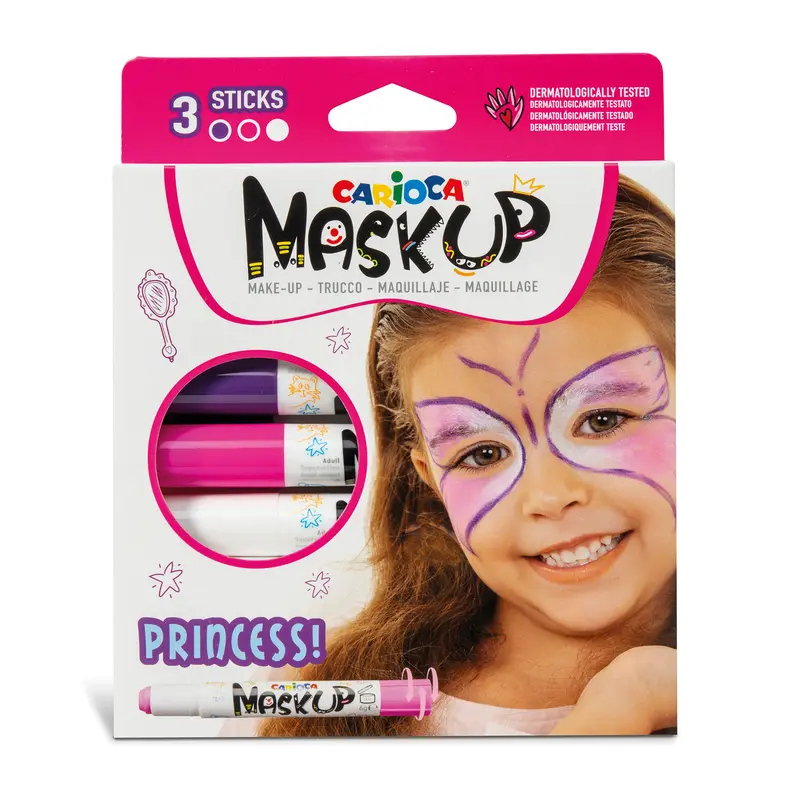 CARIOCA MASK UP PRINCESS 3PCS FACE PAINT STICK