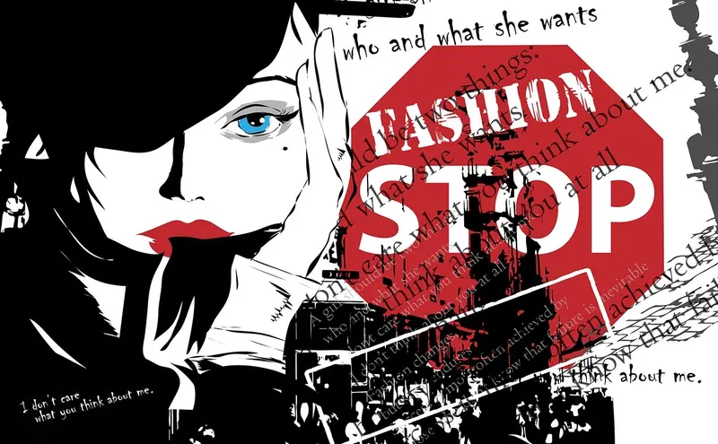 Carta da parati street art fashion stop