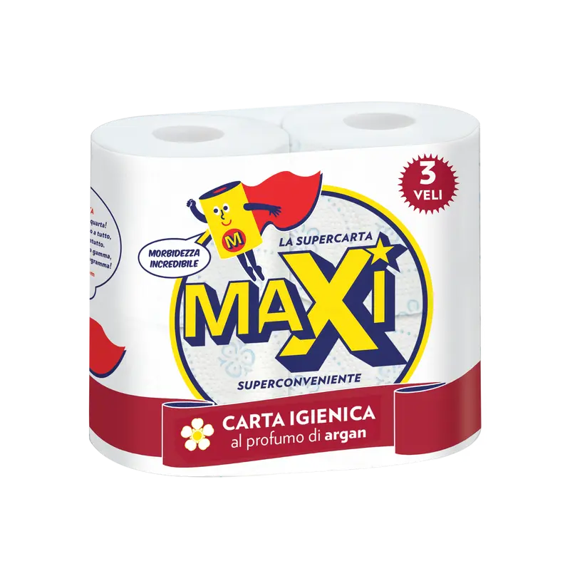 CARTA IGIENICA 40 rotoli - MAXI profumazione ARGAN