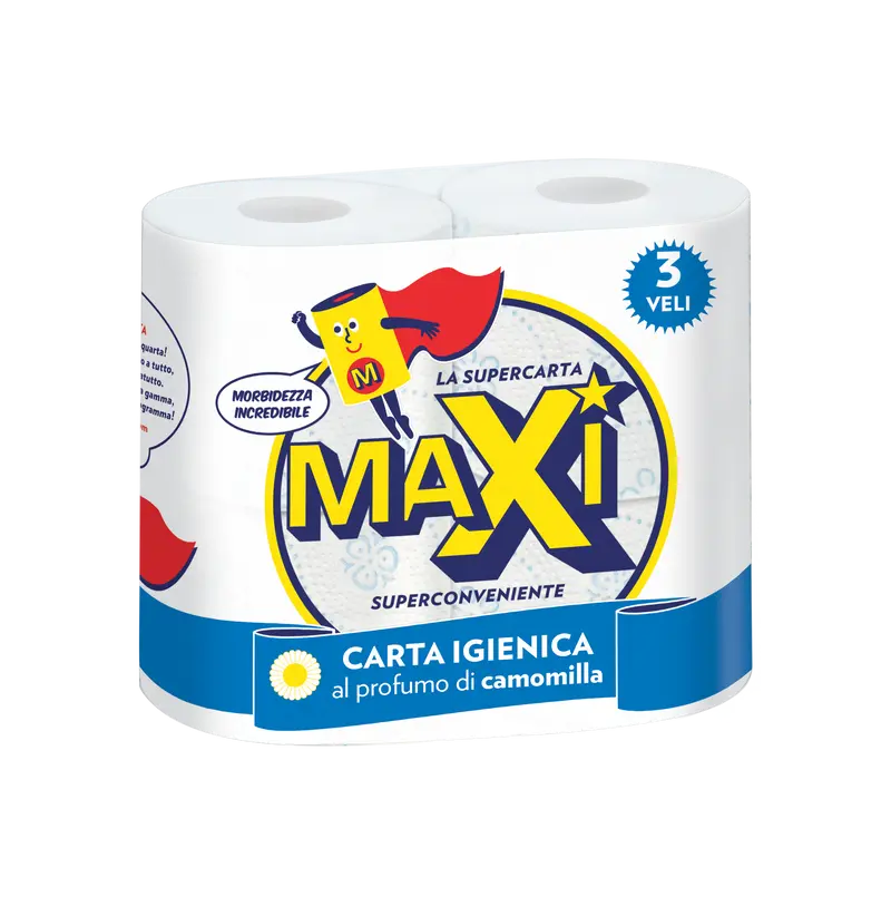 CARTA IGIENICA 40 rotoli - MAXI profumazione CAMOMILLA