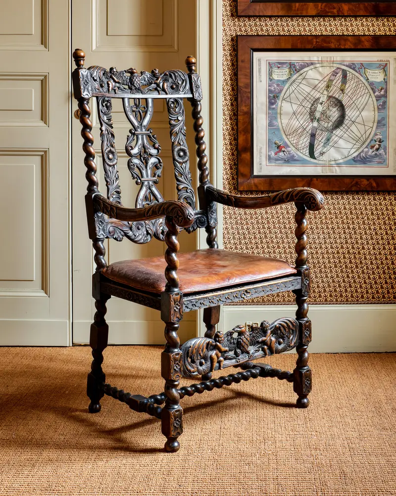Carved Renaissance Revival Armchair