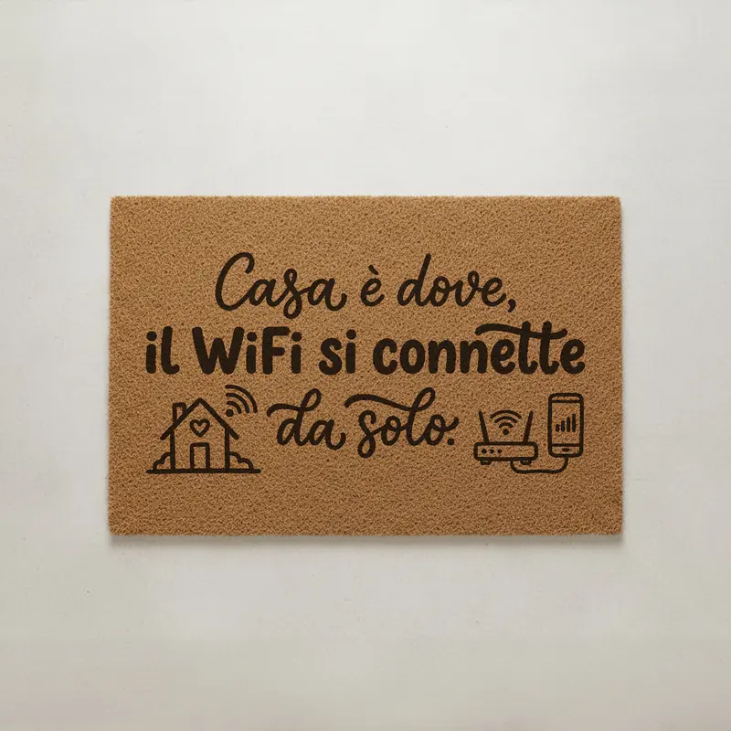 "Casa è dove il WiFi si connette da solo." - Zerbino della verità