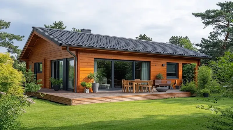 CASA PREFABBRICATA LEGNO KIT MONTAGGIO Mq² 90 BGDE-98562147-1457
