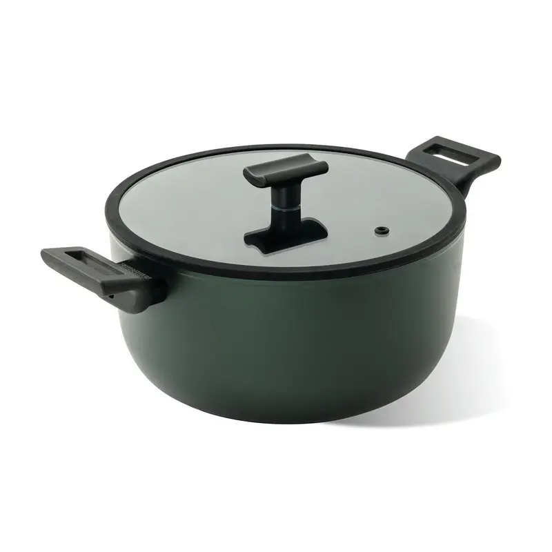 CASSERUOLA ALTA CON COPERCHIO ANTIADERENTE TITAN PRO GREEN