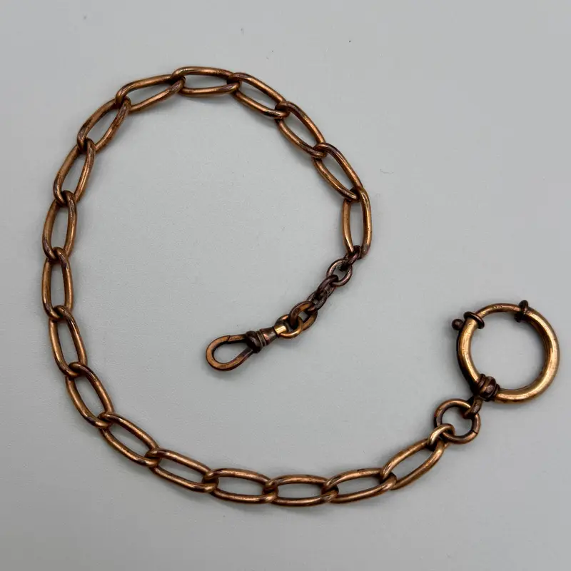 Catena orologio tasca rame maglia larga Germania 1930 ca