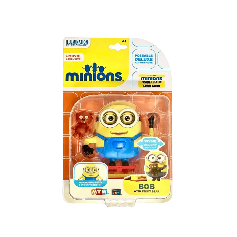 Cattivissimo Me Minions Action Figure Bob con Teddy Bear