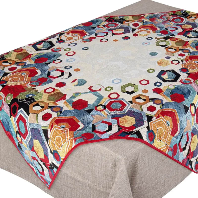 Centrotavola 100x100 cm in gobelin in fantasia Calvino