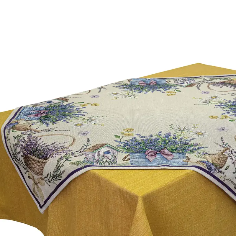 CENTROTAVOLA 100X100 CM IN GOBELIN IN FANTASIA LAVANDER