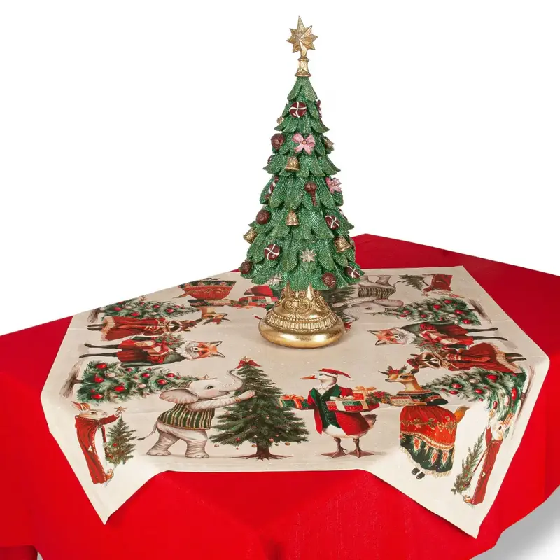 Centrotavola 90x90 cm Christmas in puro cotone | Tag House