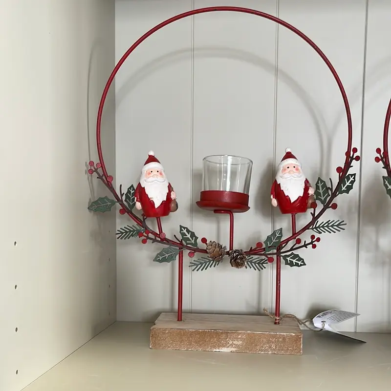 Cerchio portacandele babbo natale