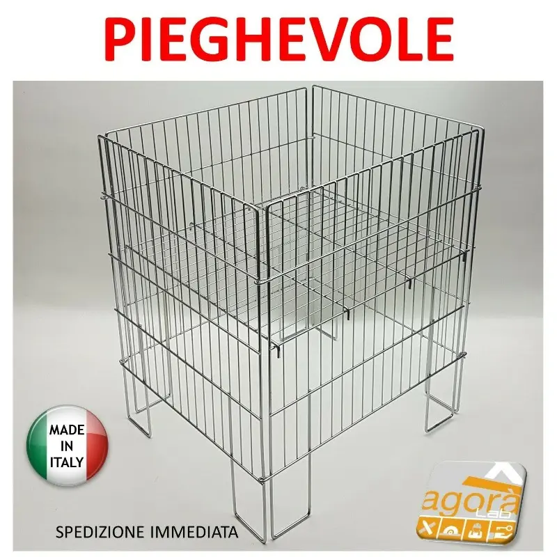 CESTA ESPOSITORE BANCARELLA PIEGHEVOLE IN FILO 50X60 ESPOSITRICE RIPIANO MOBILE.