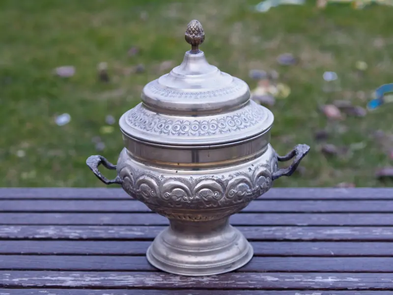 cesto marocchino argentone cesellato cod.CMM11