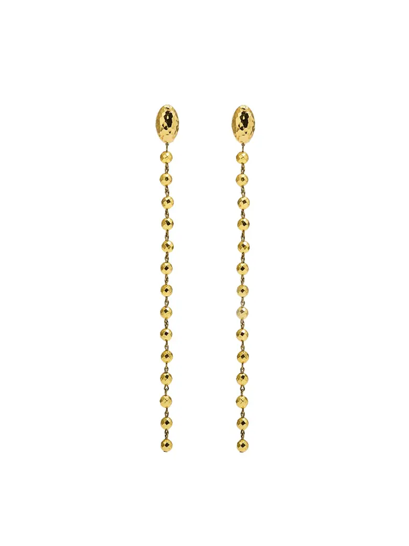 Charlotte oval vintage button earrings
