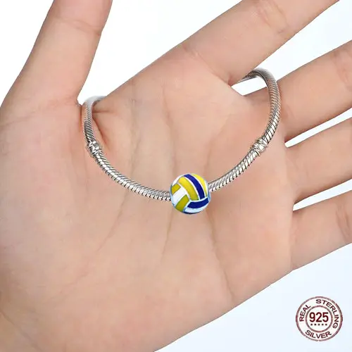 "CharmBall"+ "Charmy" - Charm pallavolo in argento + bracciale - IN ESCLUSIVA