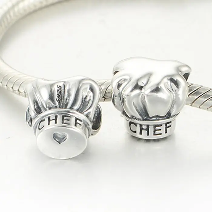 "Chef" - charm in argento per cuoche - IN ESCLUSIVA