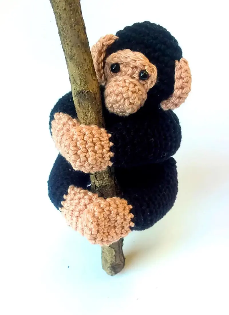 Chimpanzee Crochet Pattern – Jungle Animal Amigurumi | PDF Digital Download