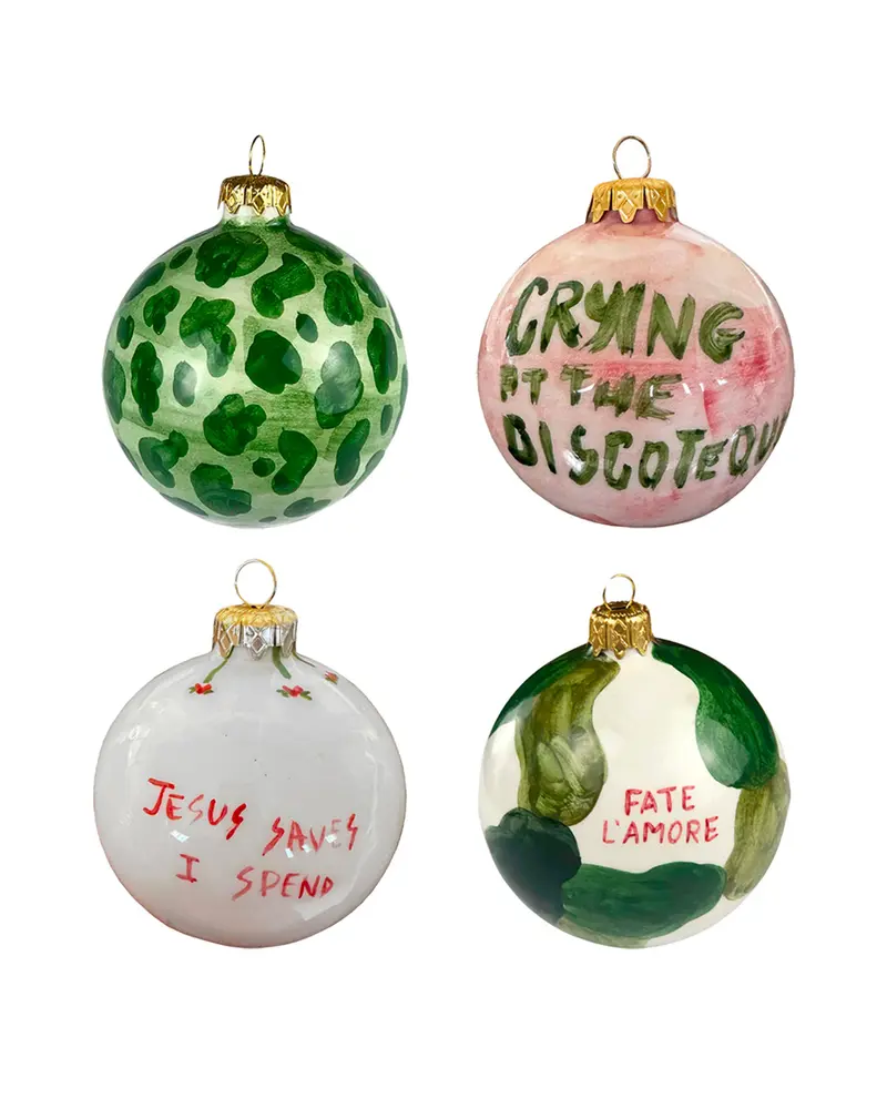 Christmas ball MIX- Set of 4