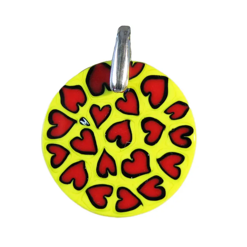 Ciondolo colorato motivo cuore in Vetro di Murano