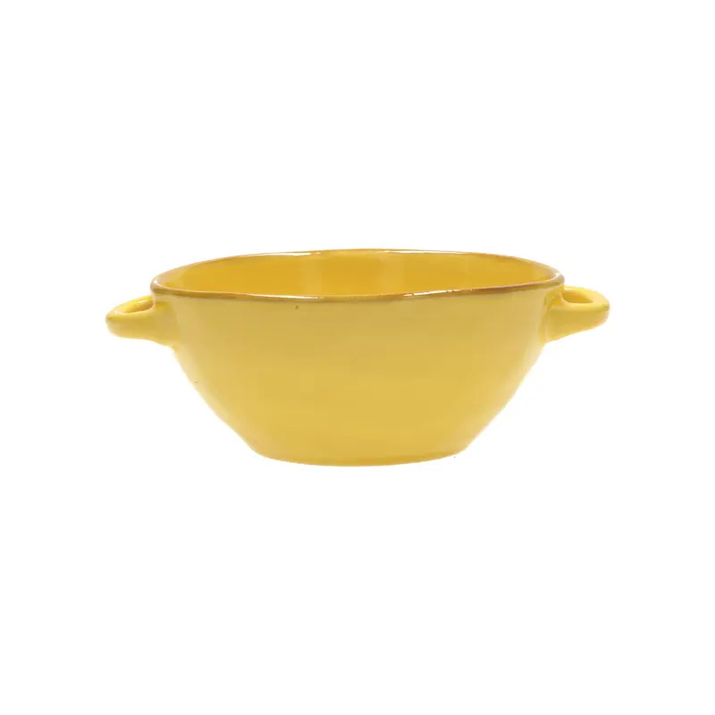 Ciotola Zuppa con Manici Ocra