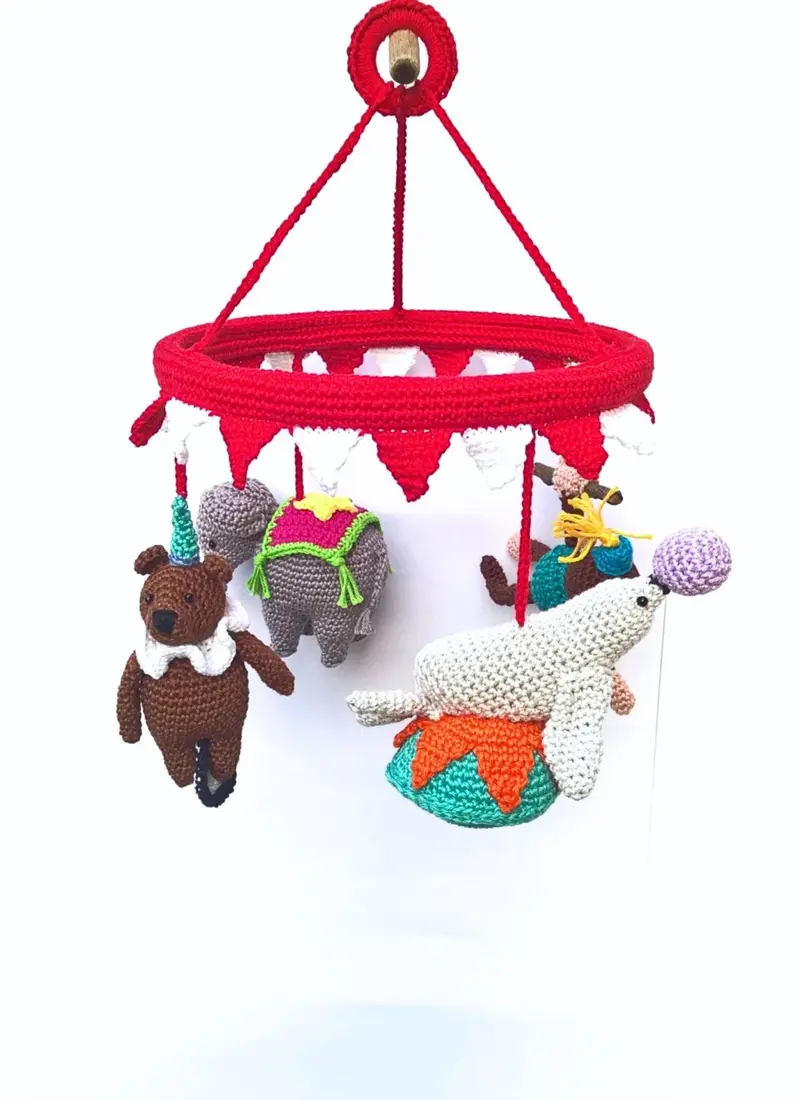 Circus baby mobile nursery decor