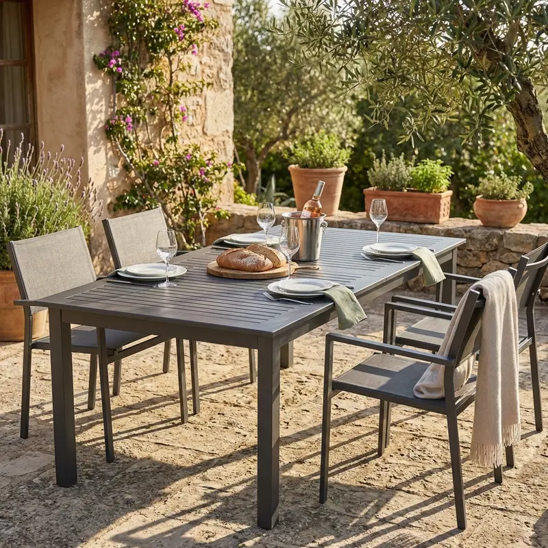 Classic - tavolo allungabile in alluminio 220/280x10