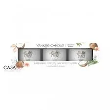 Coconut beach Yankee Candle - 3 Candela Votive in Vetro