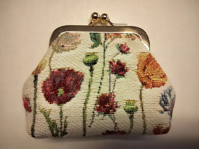 COIN CASE WILDFLOWERS WHITE BACKGROUND