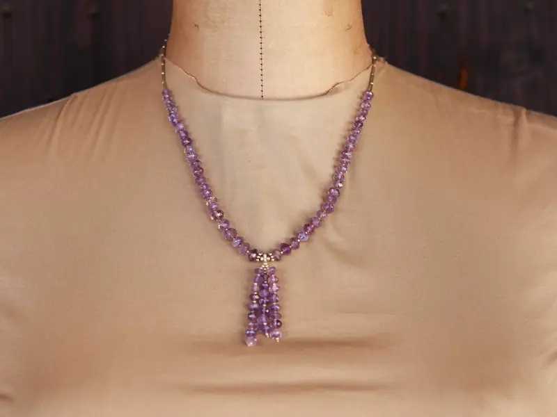collana ametista e argento cod.COLL227