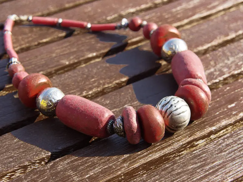 collana berbera rossa cod.COLL245