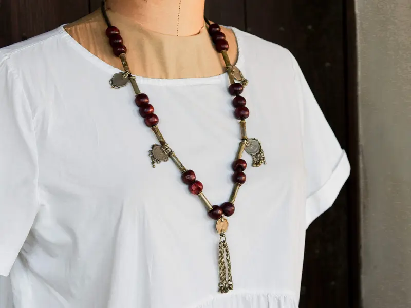 Collana tribale etnico indiana rajasthan cod.RAJA20