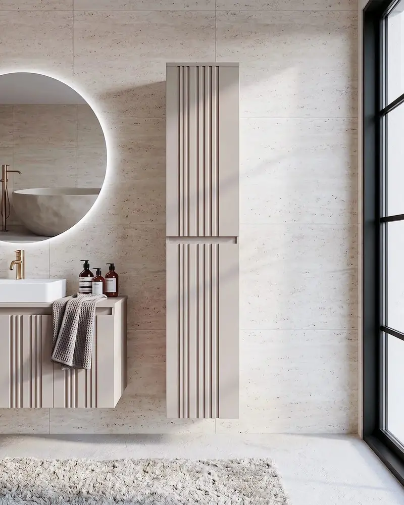 Colonna bagno sospesa VELA - 2 Ante - Cashmere