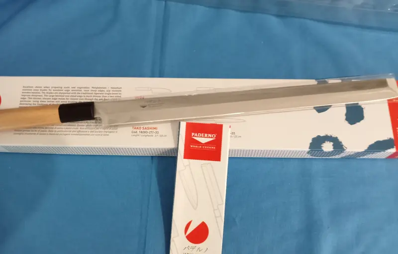 COLTELLO DA CUCINA GIAPPONESE TAKO SASHIMI PADERNO