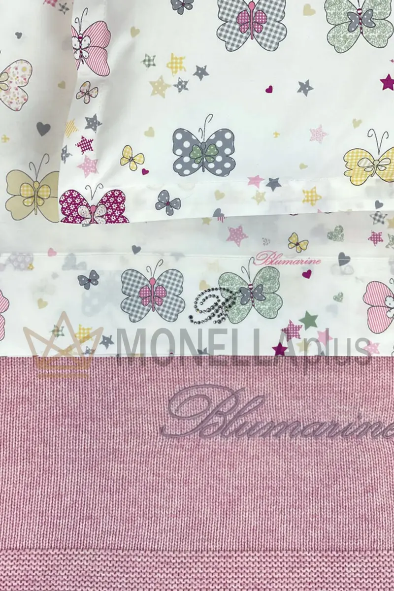 Completo lenzuola lettino Farfalle Blumarine