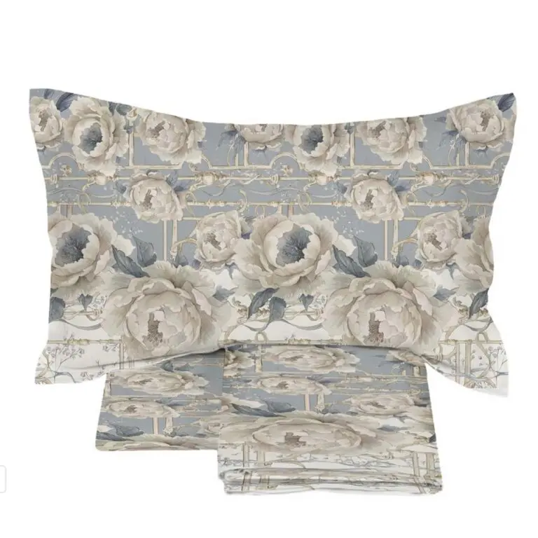 Completo letto 2 piazze Blanc Mariclo Peonies Collection