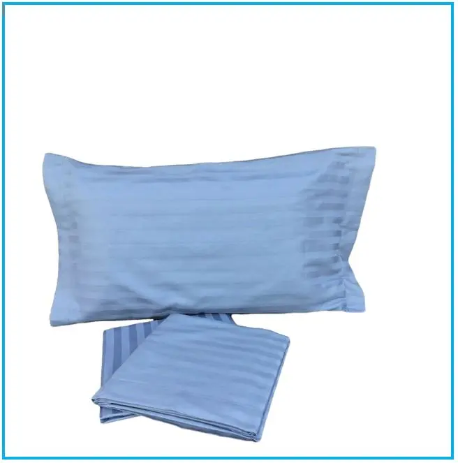 Completo letto lenzuola matrimoniale maxi in raso di puro cotone - colore Avio