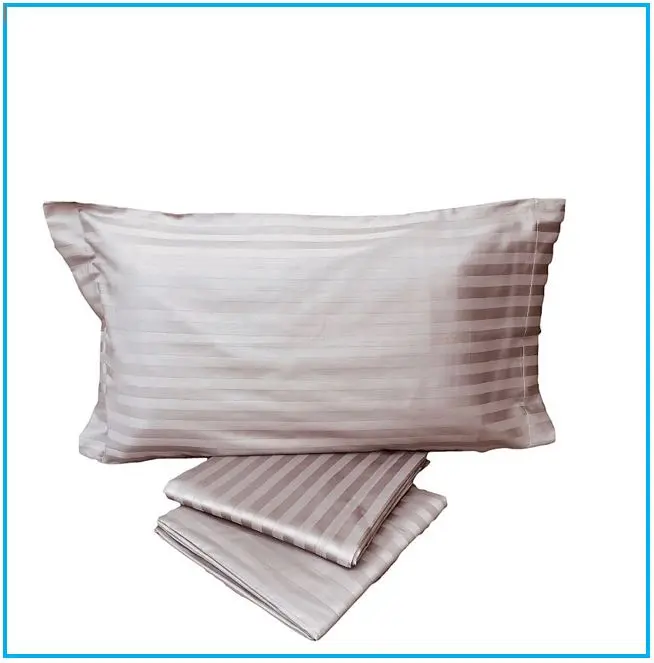 Completo letto lenzuola matrimoniale maxi in raso di puro cotone - colore Tortora