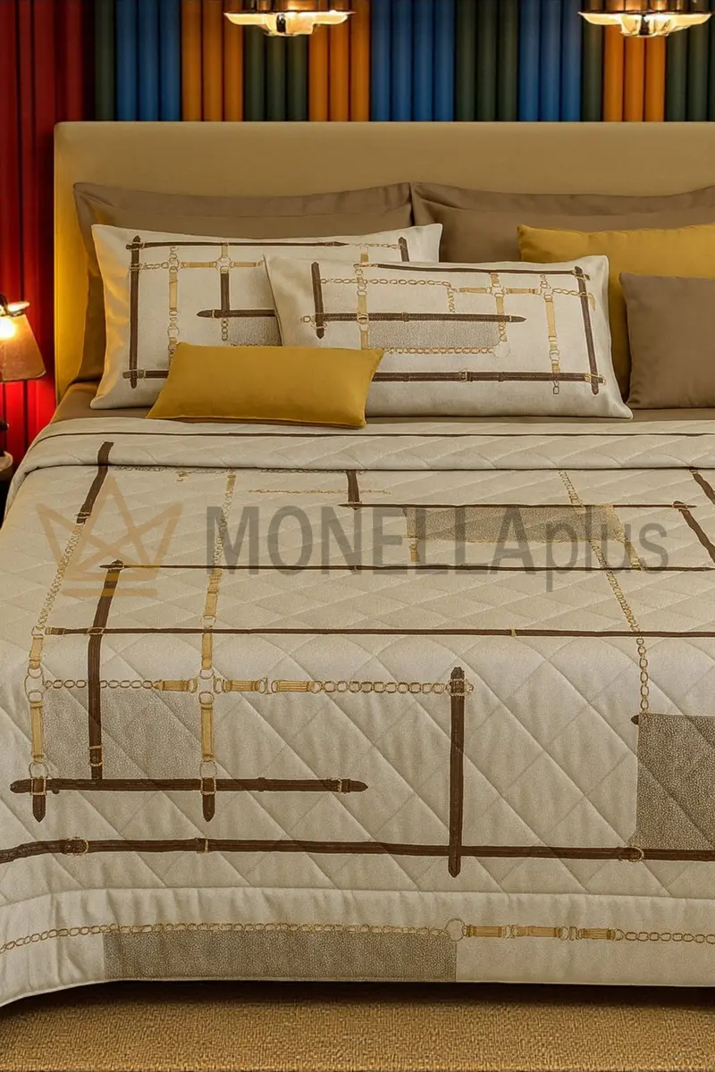Completo Letto Ribot con effetto Copriletto Borbonese