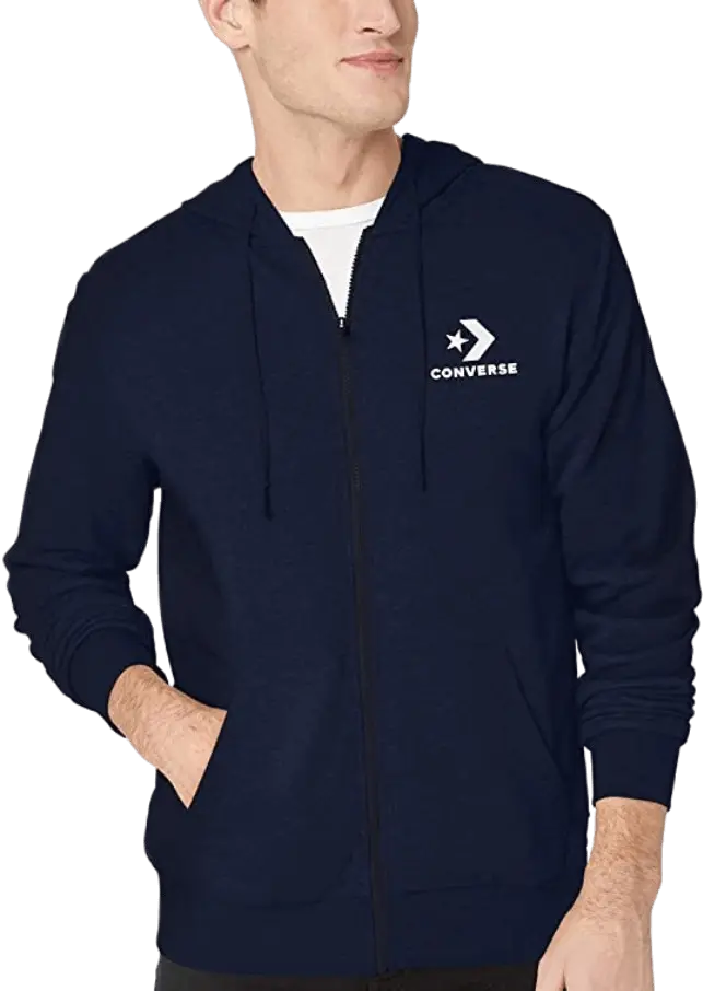 Converse Felpa Blu Star Hoodie con Cappuccio Unisex