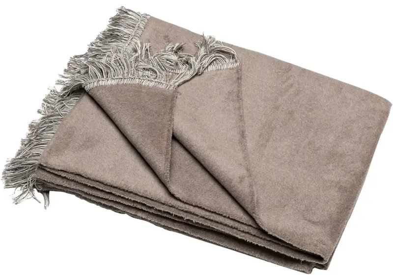 Coperta con frange smoke