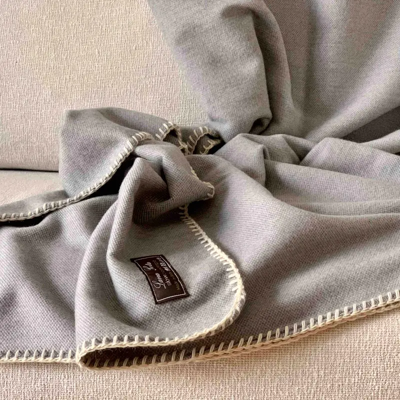 Coperta Yacht Lana Seta Jacquard Oxford, colore Grigio Cod 602