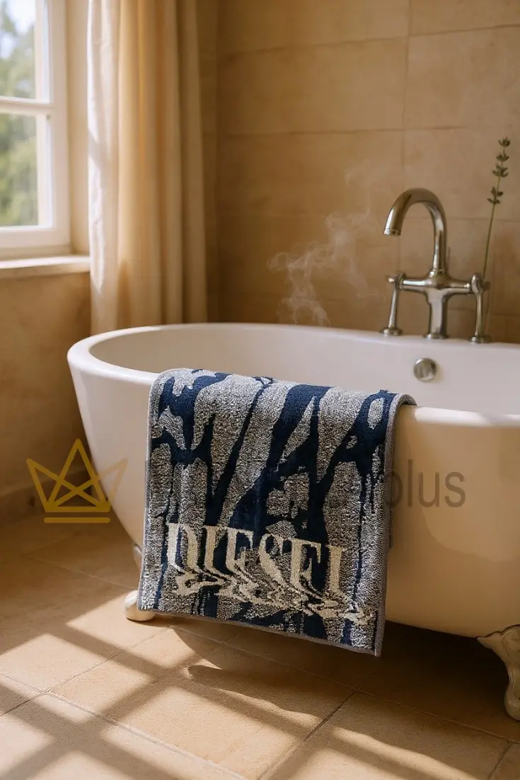 Coppia Asciugamani New Liquid Logo Diesel