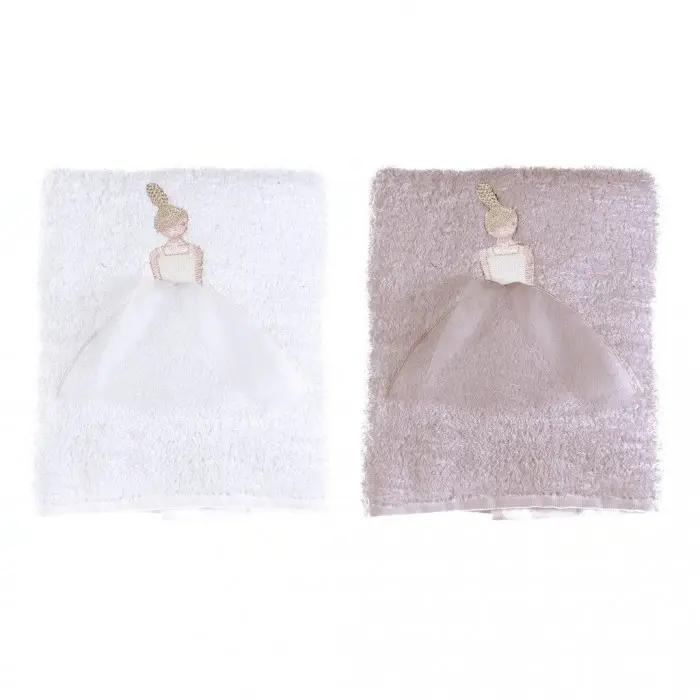 COPPIA SPUGNA CM30X50+50X80 RICAMO BALLERINA