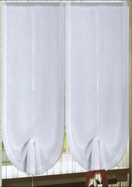 Coppia Tende a Pacchetto Regolabili per Finestra a Vetro | Misure 45x150 - 60x150 - 90x150 cm | Colore Bianco | Art. 505