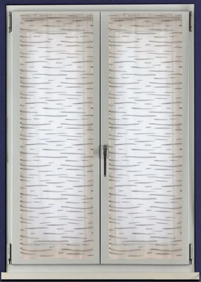 Coppia Tendine a Pannello Su Misura per Finestra e Porta | Tessuto Jacquard | Larghezza 45-60-80 cm | Colore Bianco/Grigio/Tortora | Art. 513