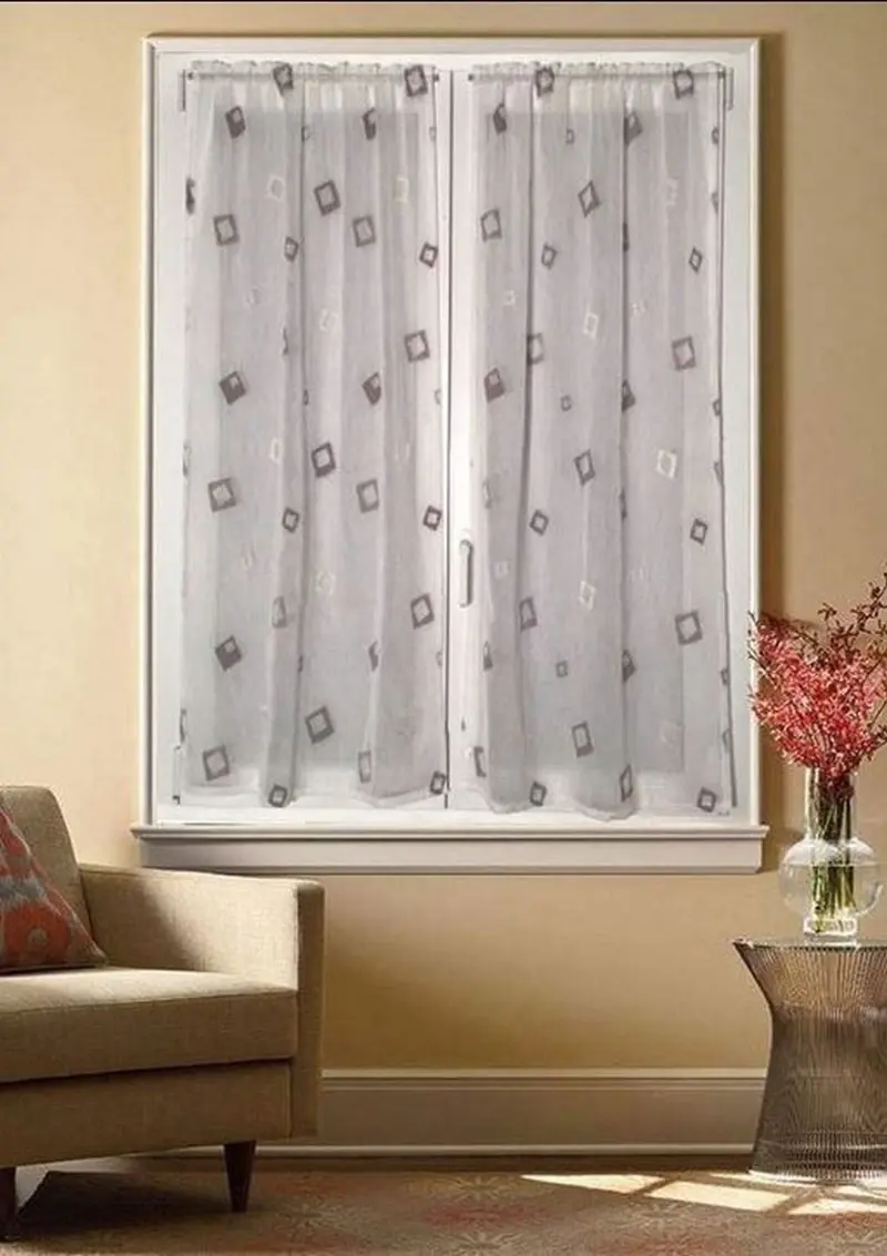 Coppia Tendine Su Misura per Finestra e Porta a Vetro | Larghezza 60-80 cm | Art. 512
