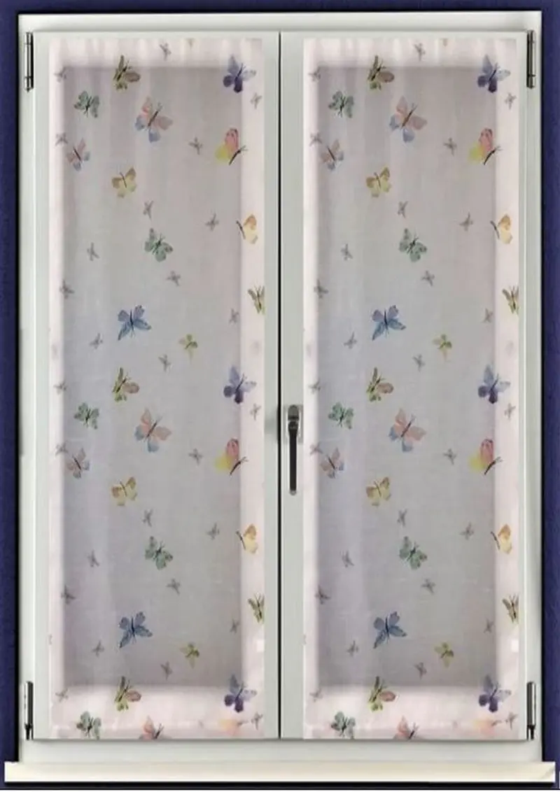 Coppia Tendine Su Misura per Finestra e Porta a Vetro | Larghezza 60/80 cm | Art. 515