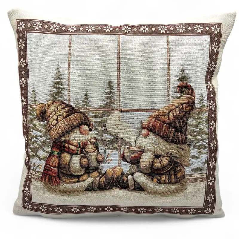 Copricuscino BUDDY Gobelin Jacquard, lurex oro, 45x45 cm
