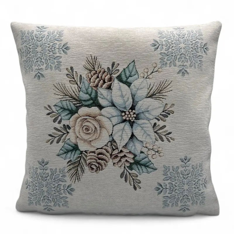 Copricuscino LAVAREDO A Natale Gobelin Jacquard cinigliato, 45x45 cm